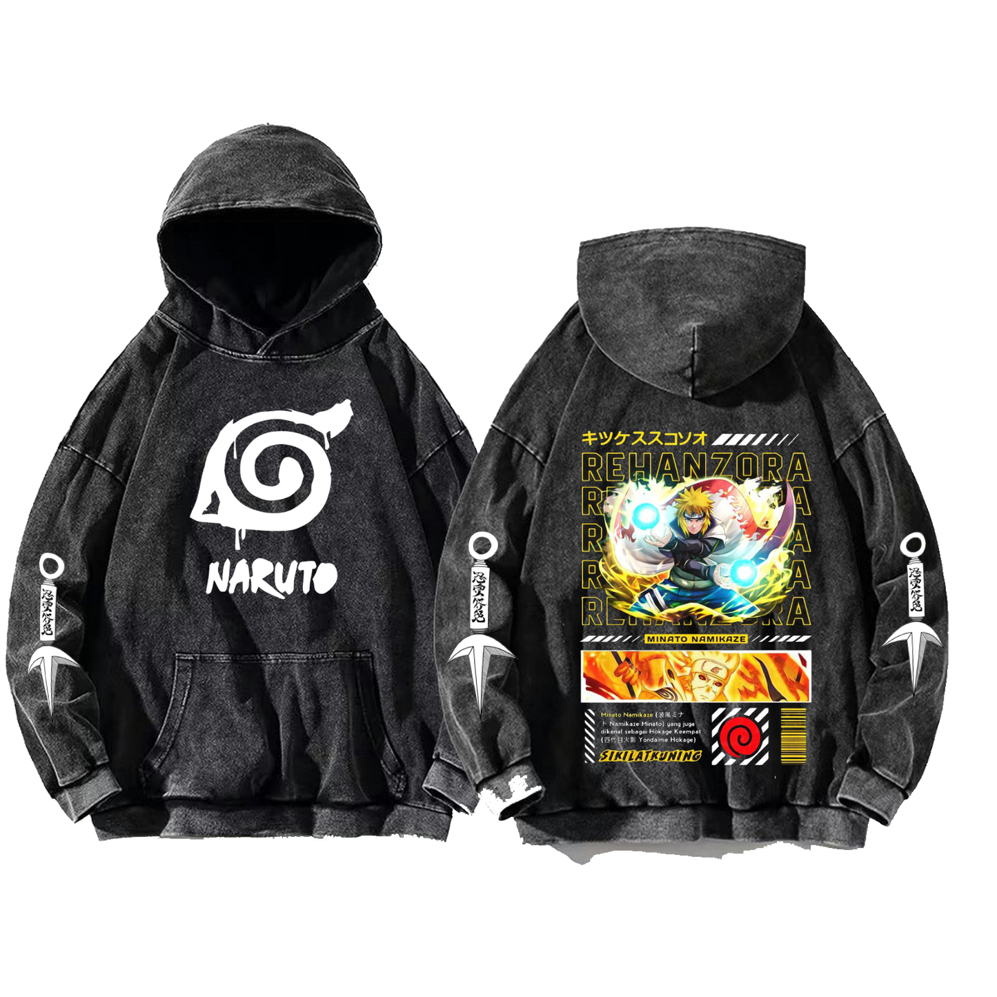 Naruto Shippuden One Size hoodie Washed Back 23