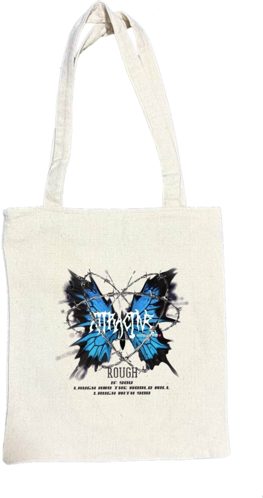 butterflies tote bag Beige 23