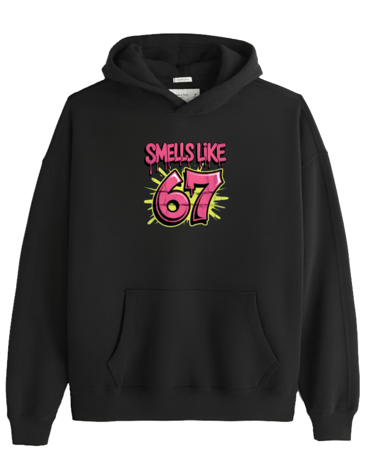 designs 67 Oversize Hoodie Black 23