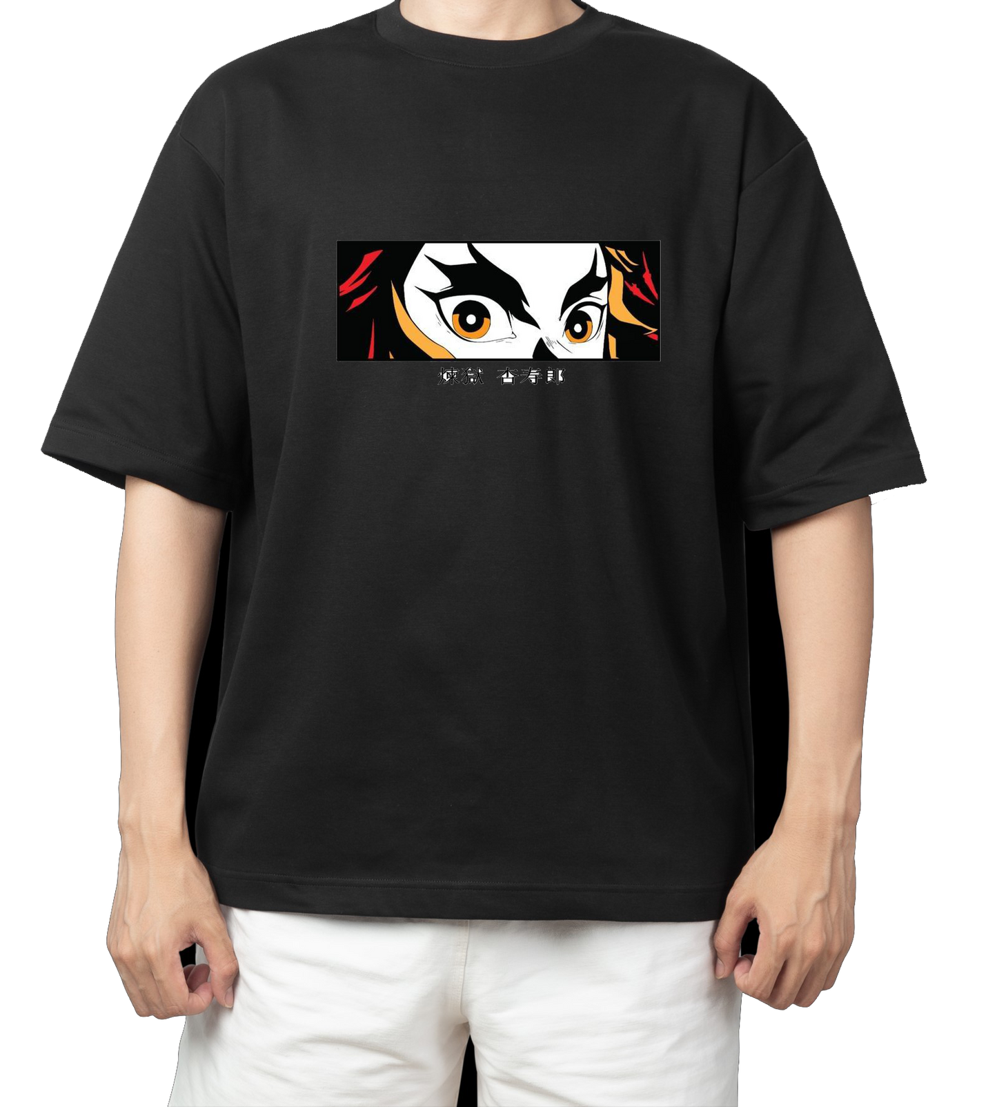 Anime Demon slayer nezuko tanjiro t- shirt Oversize Black 23
