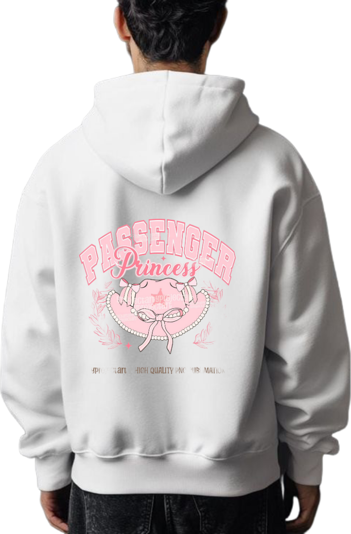 Passenger Princess Over Size hoodie White Back 73