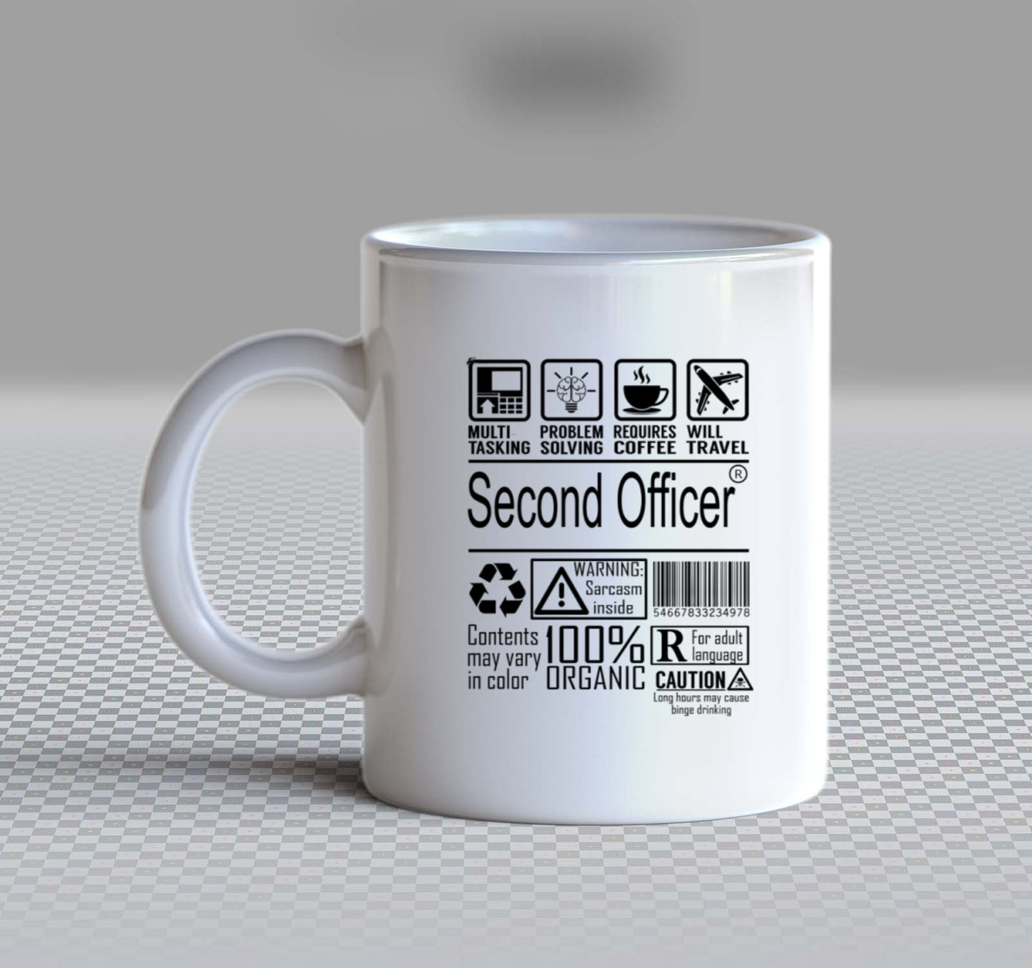 Second Officer Back text Mug 143