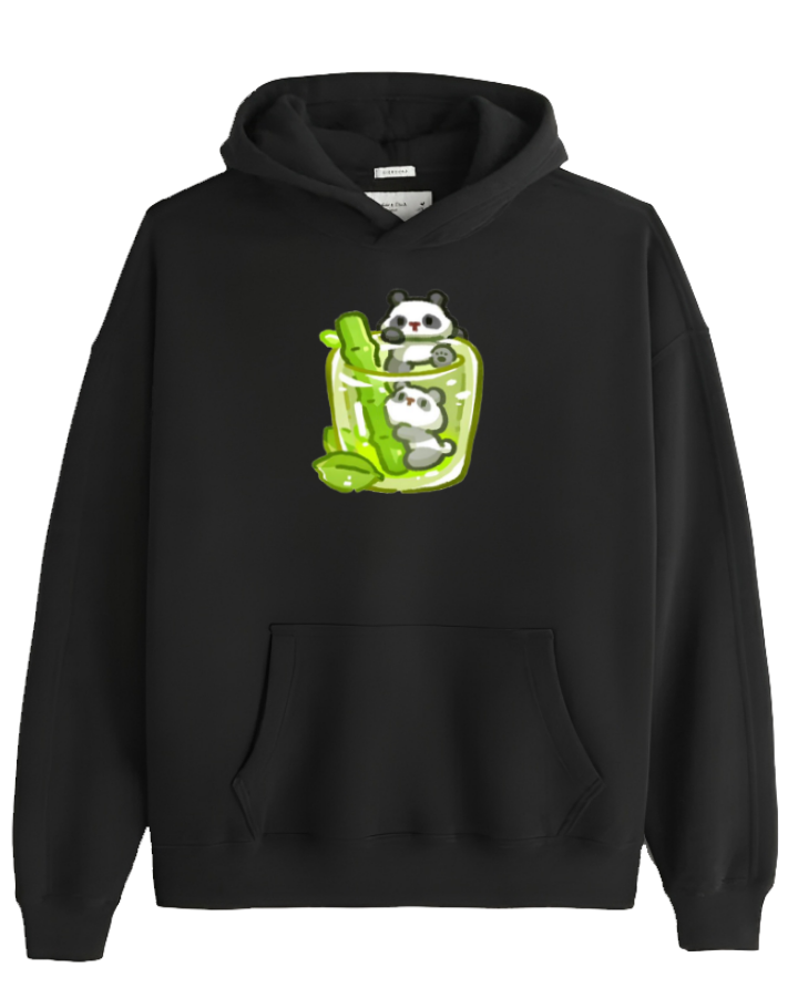 PANDA Oversize Hoodie Black 23