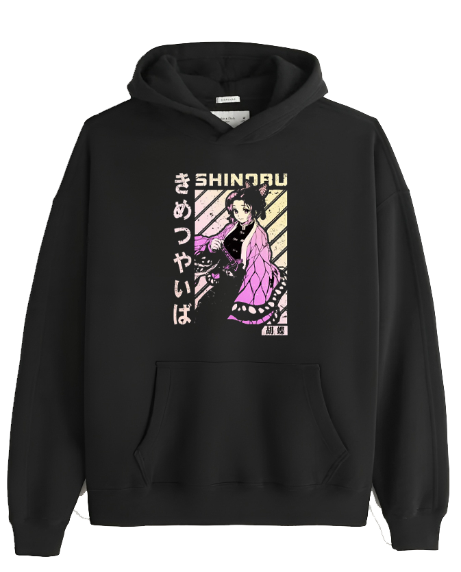 Anime Demon slayer nezuko tanjiro Oversize Hoodie Black 76