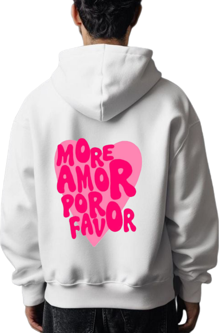 VaIentine coupIe Oversize Hoodie White Back 22