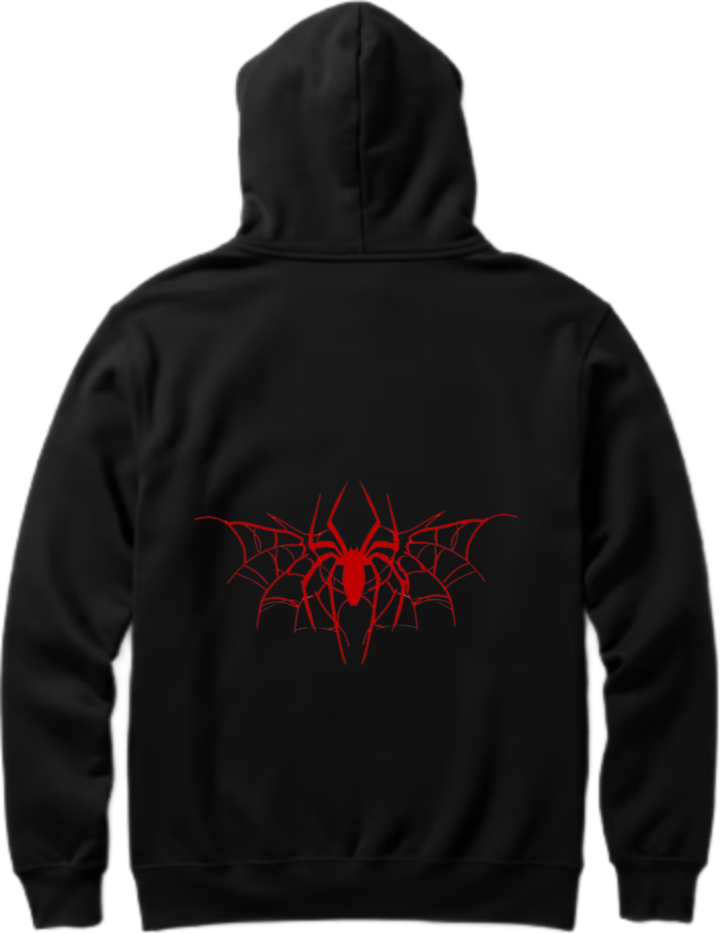 Spiderman One Size hoodie Black Back 24