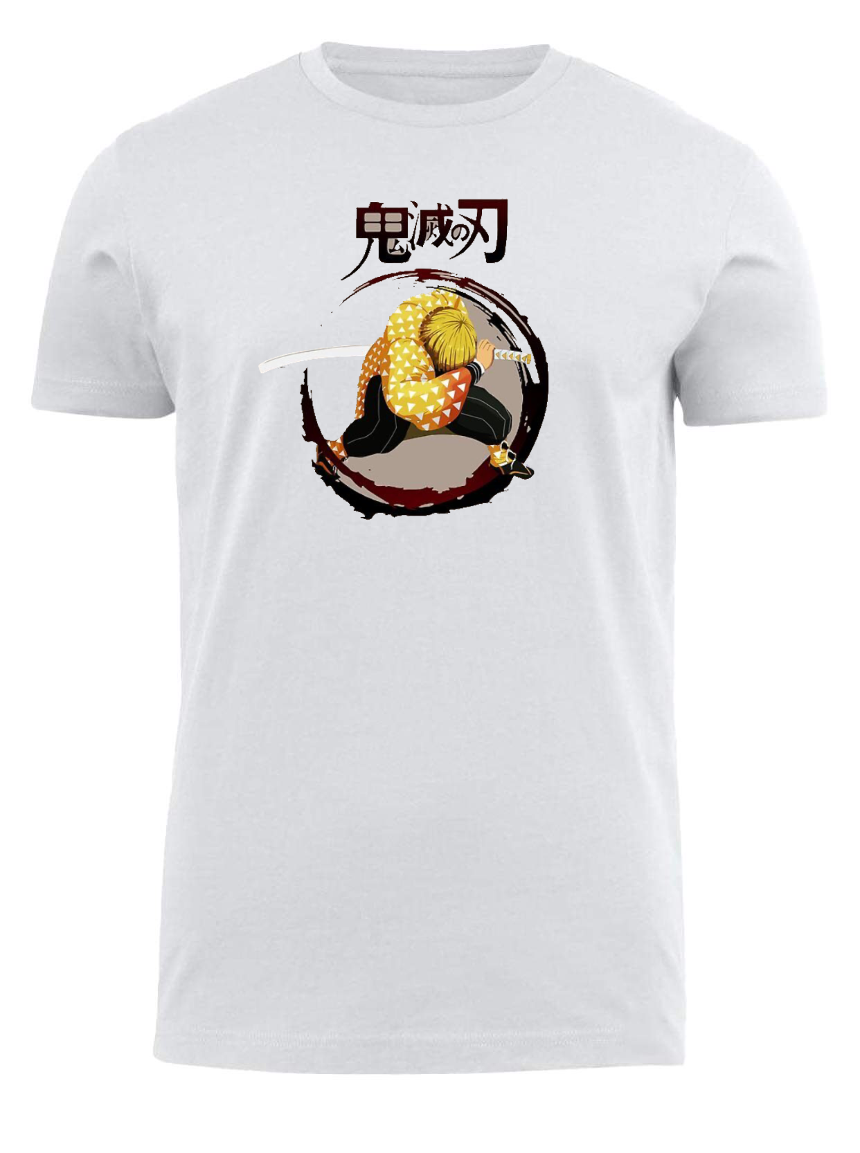 Anime Demon slayer nezuko tanjiro t- shirt fit White 24