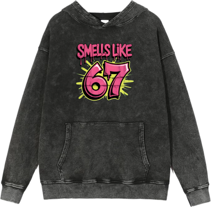 67 designs Oversize Hoodie Washed 24