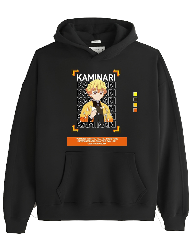 Anime Demon slayer nezuko tanjiro Oversize Hoodie Black 77