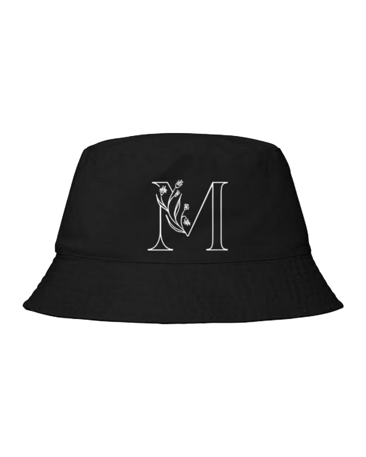 vector letter Bucket hat Fishman hat cap Black M 24
