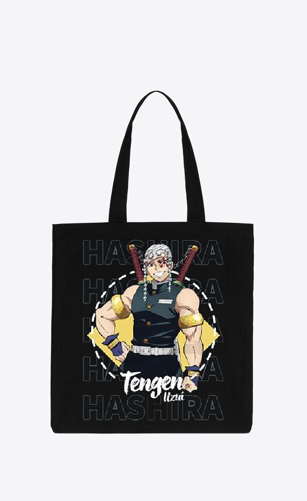 Anime Demon slayer nezuko tanjiro tote bag Black 24