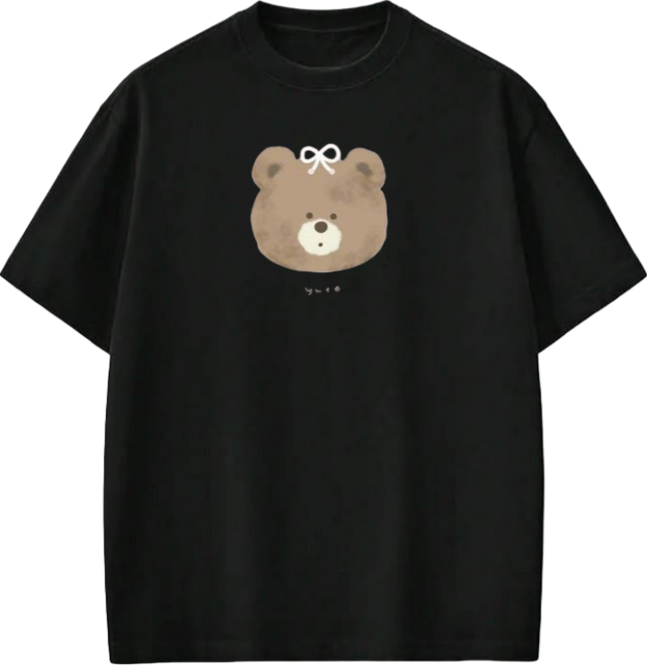 bear t- shirt Black 24