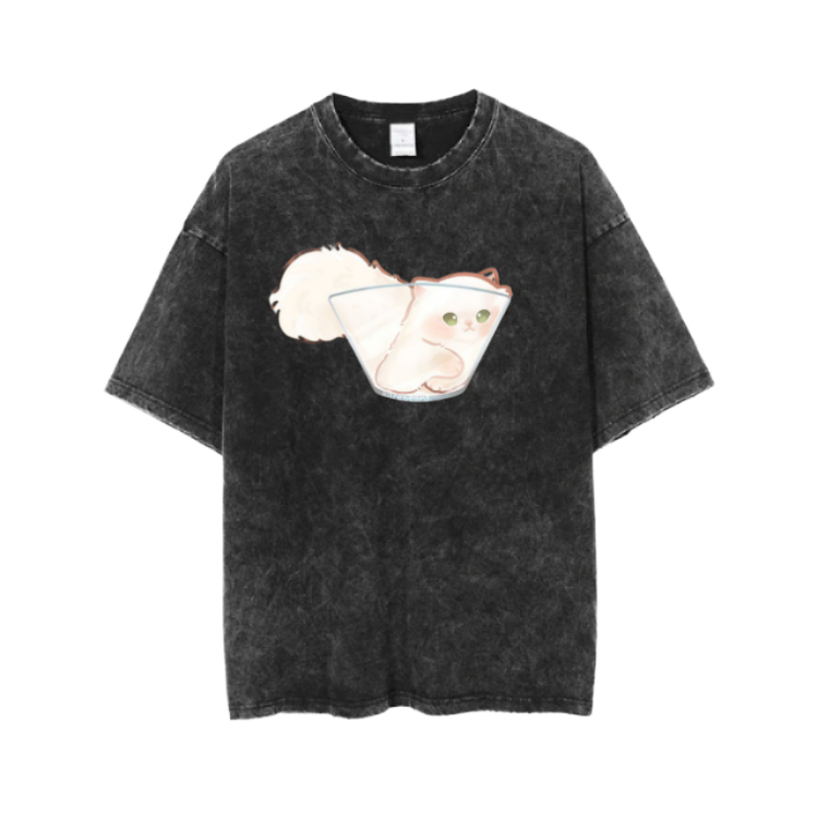 cat One Size t- shirt Washed 24