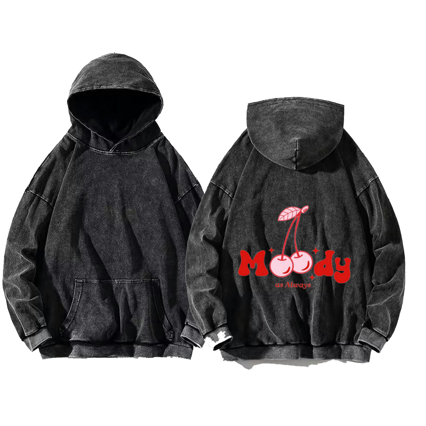 Moody One Size hoodie Washed Back 24
