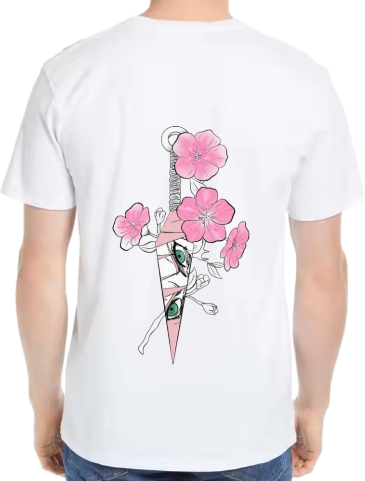 Kunai t- shirt One Size White back 24