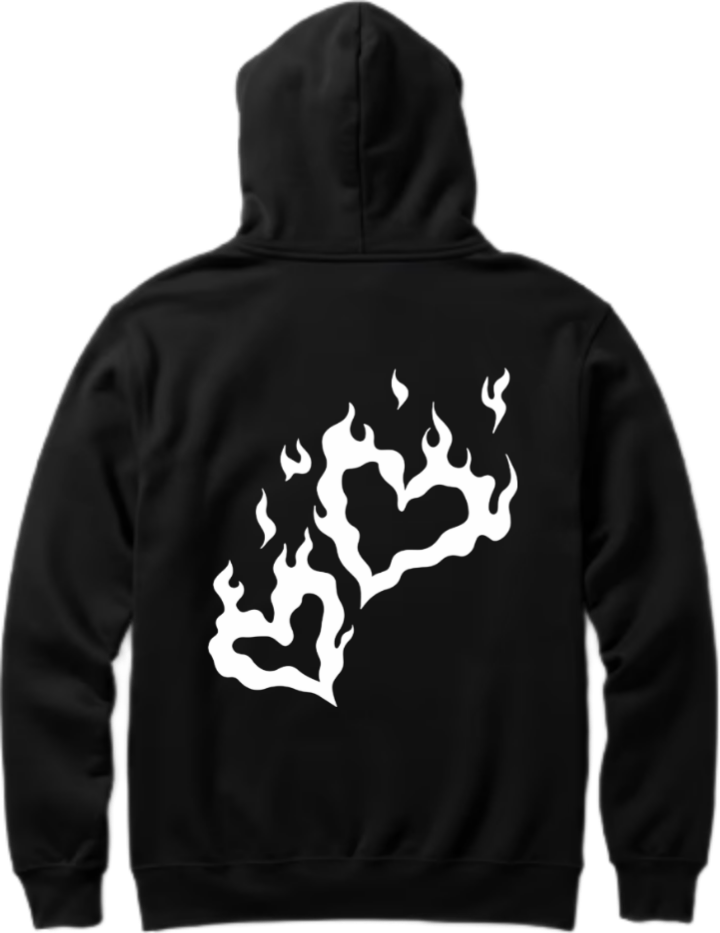 Goth Oversize Hoodie Black Back 24