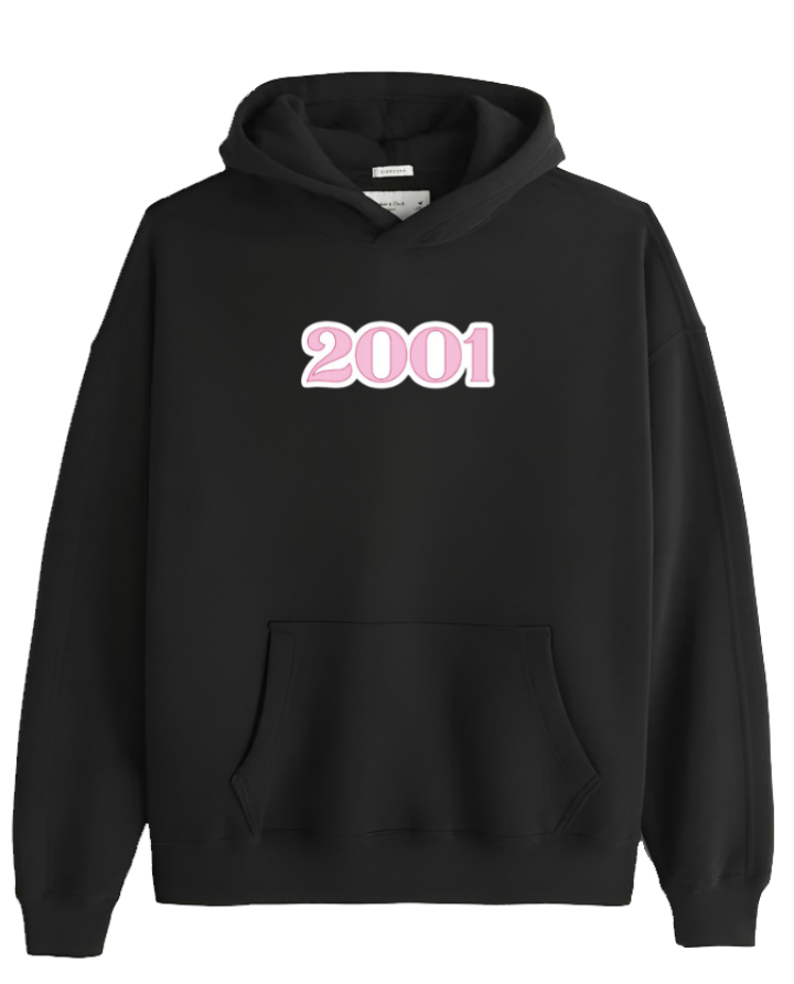 age Oversize Hoodie Black 2001