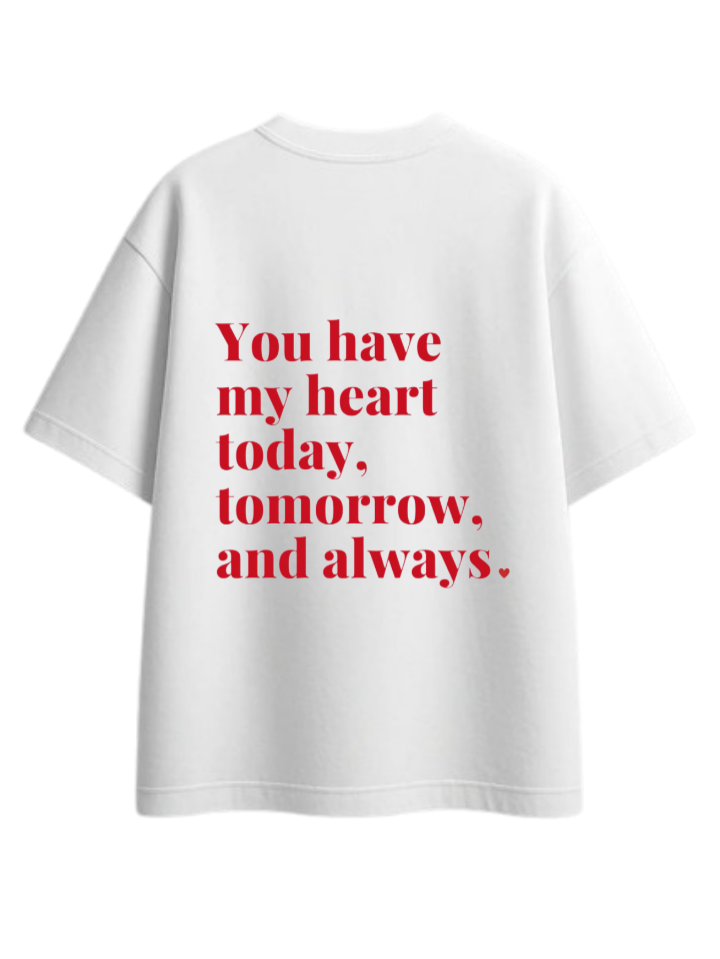 VaIentine coupIe t- shirt White Back 24