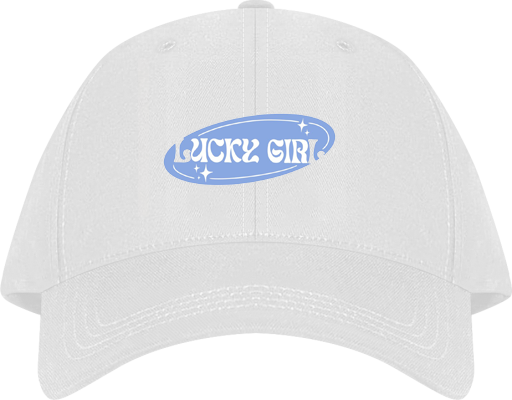 Baseball cap White LUCKY GIRL 24