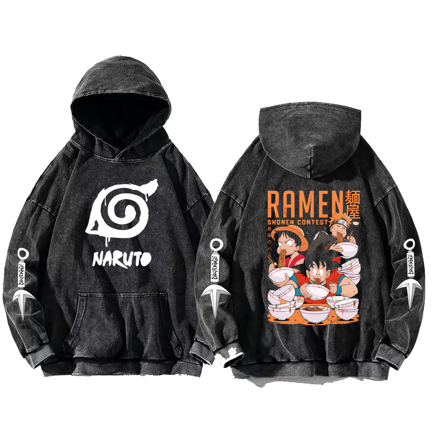 Naruto Shippuden One Size hoodie Washed Back 24