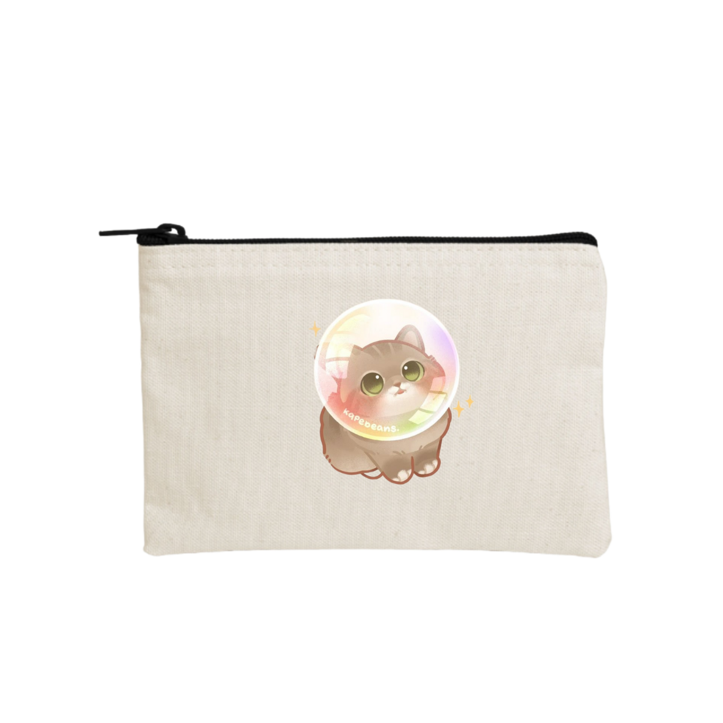 cat wallet pencil case Beige 24