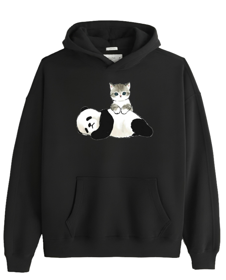 PANDA Oversize Hoodie Black 25