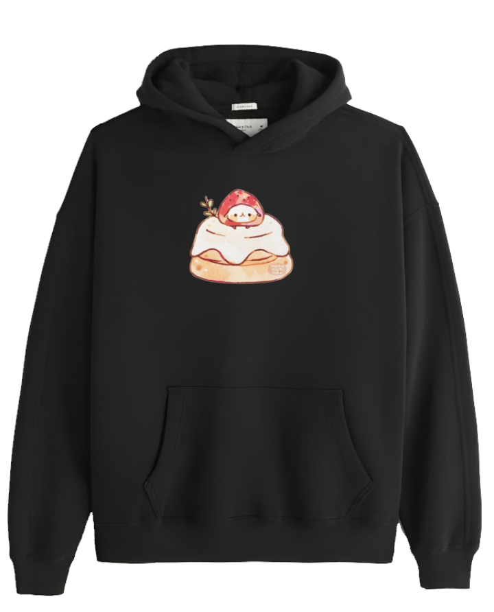 bunny Oversize Hoodie Black 25