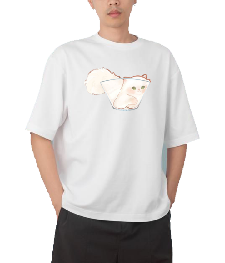 cat One Size t- shirt White 25