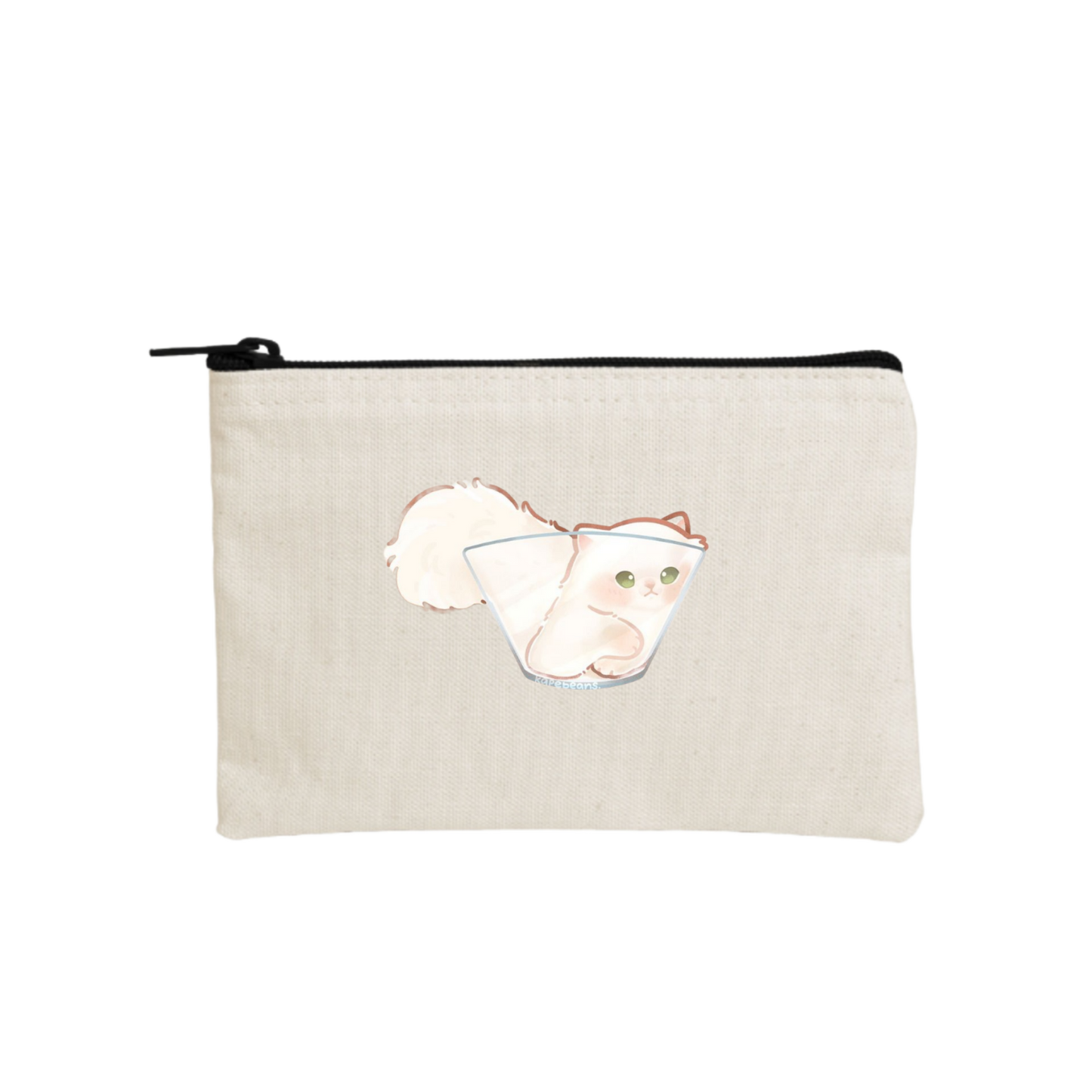 cat wallet pencil case Beige 25