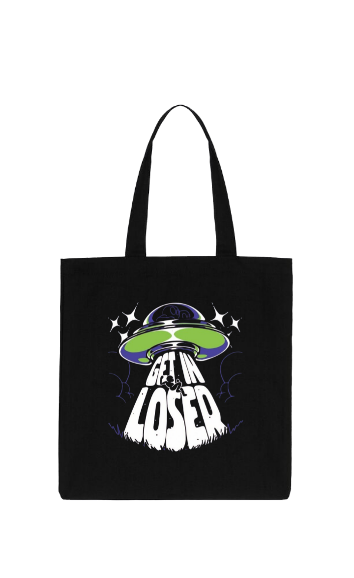 aliens tote bag Black 22