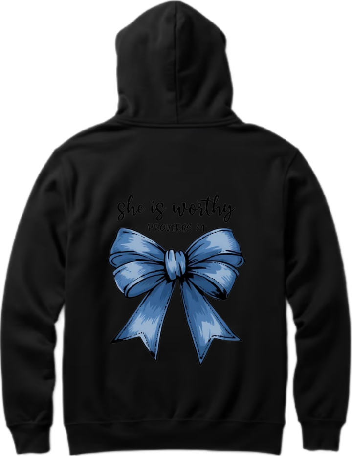 butterflies Oversize Hoodie Black Back 25