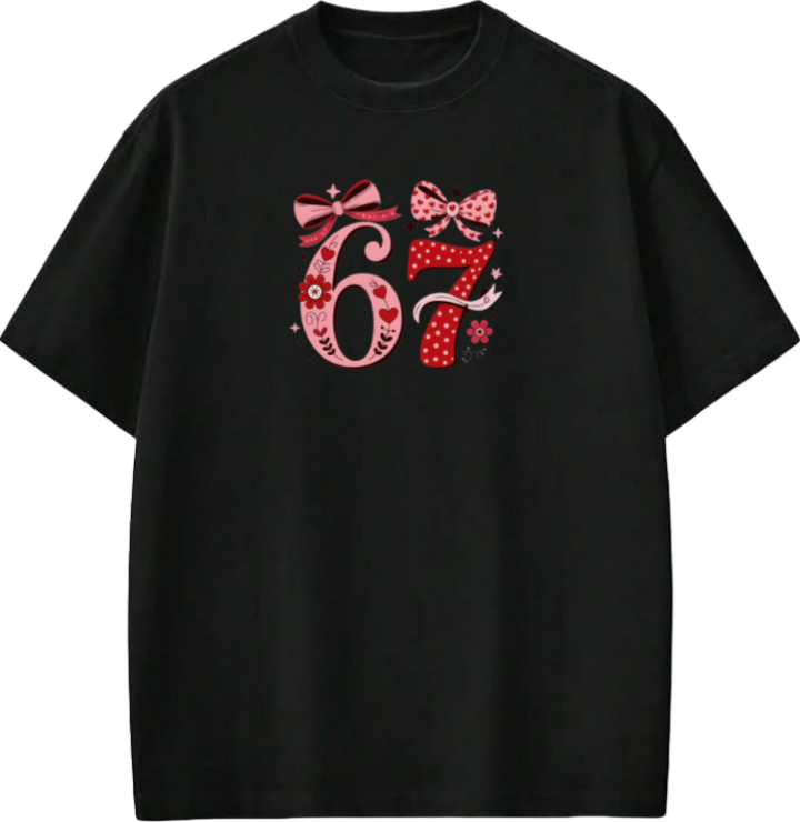 67 designs One Size t- shirt Black 25