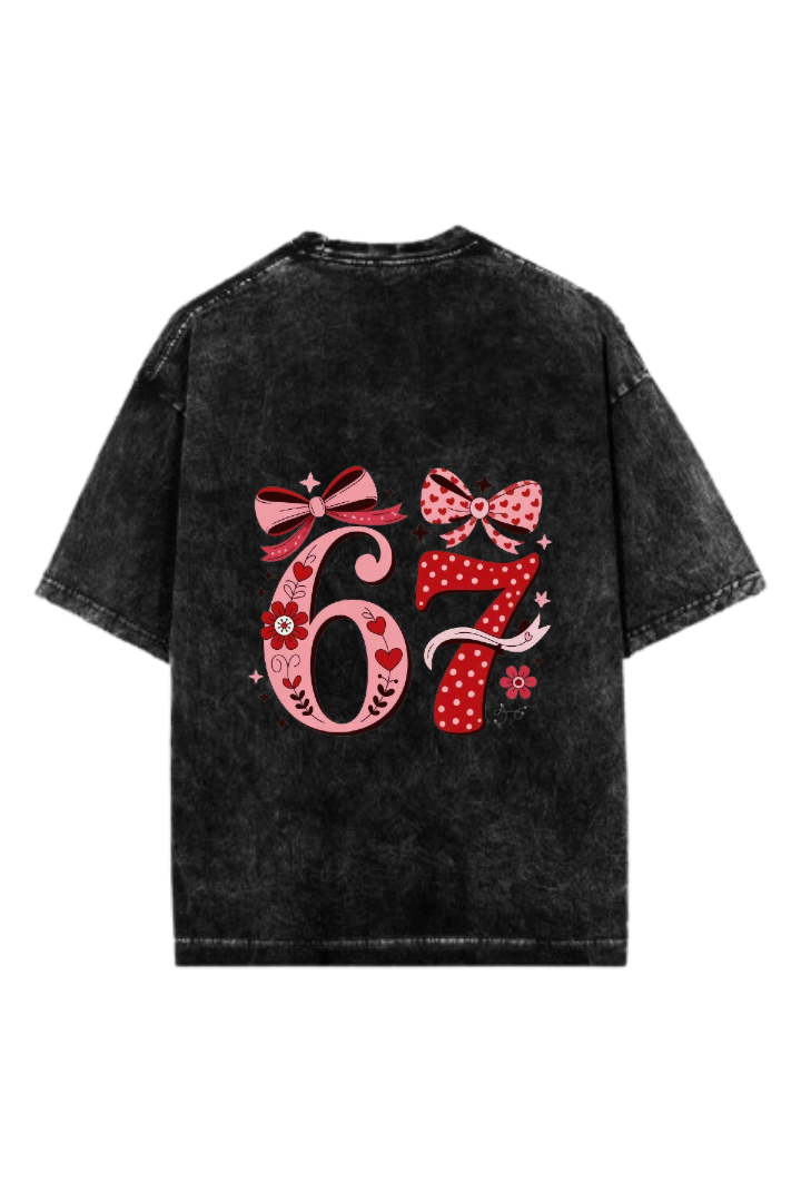 67 designs One Size t- shirt Washed Back 25
