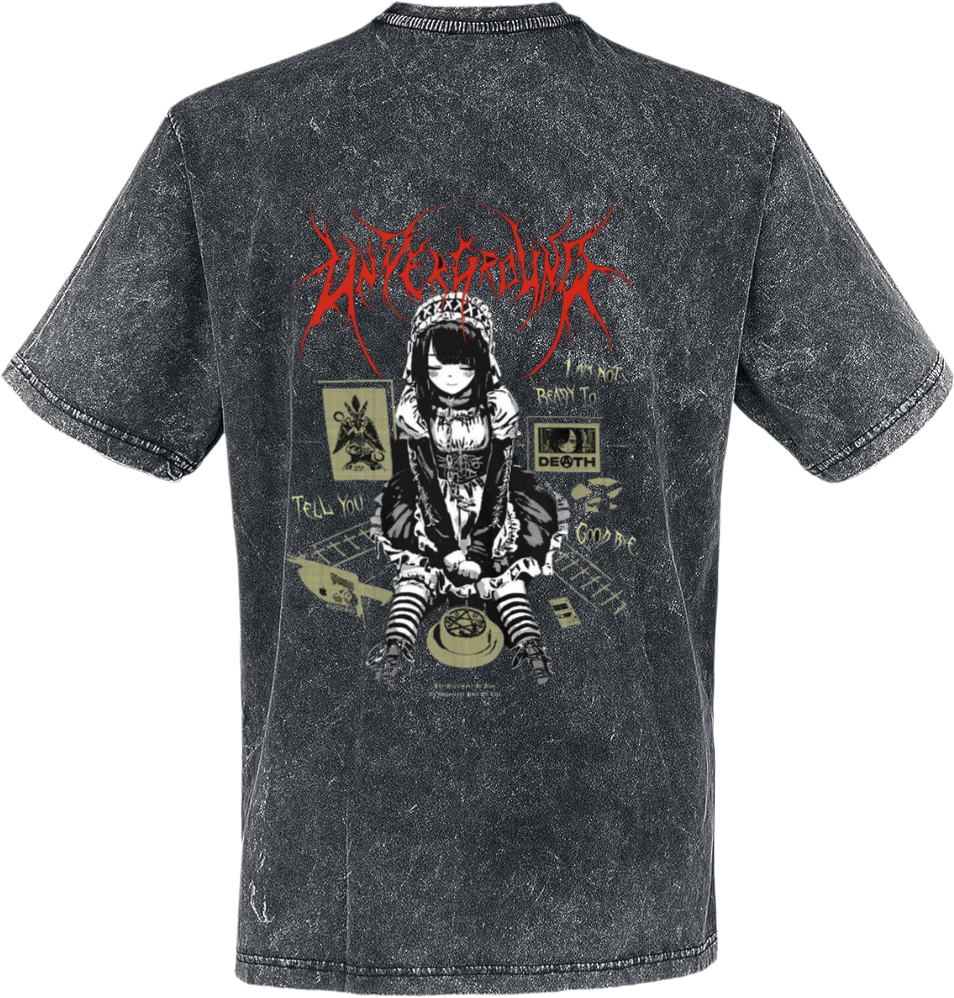 Goth t- shirt Washed Back 25