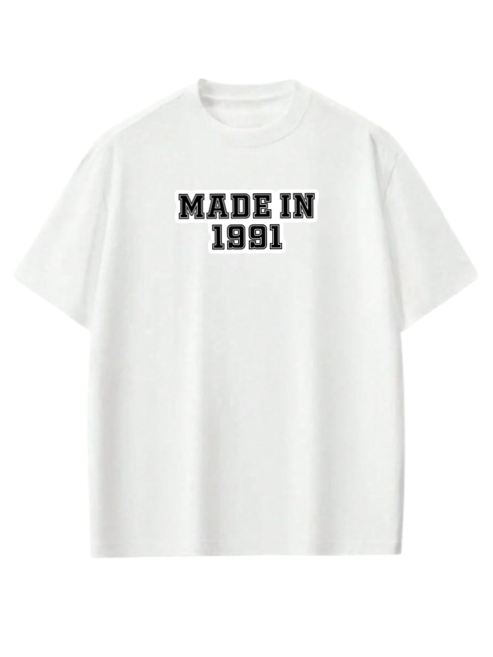 age t- shirt White 1991