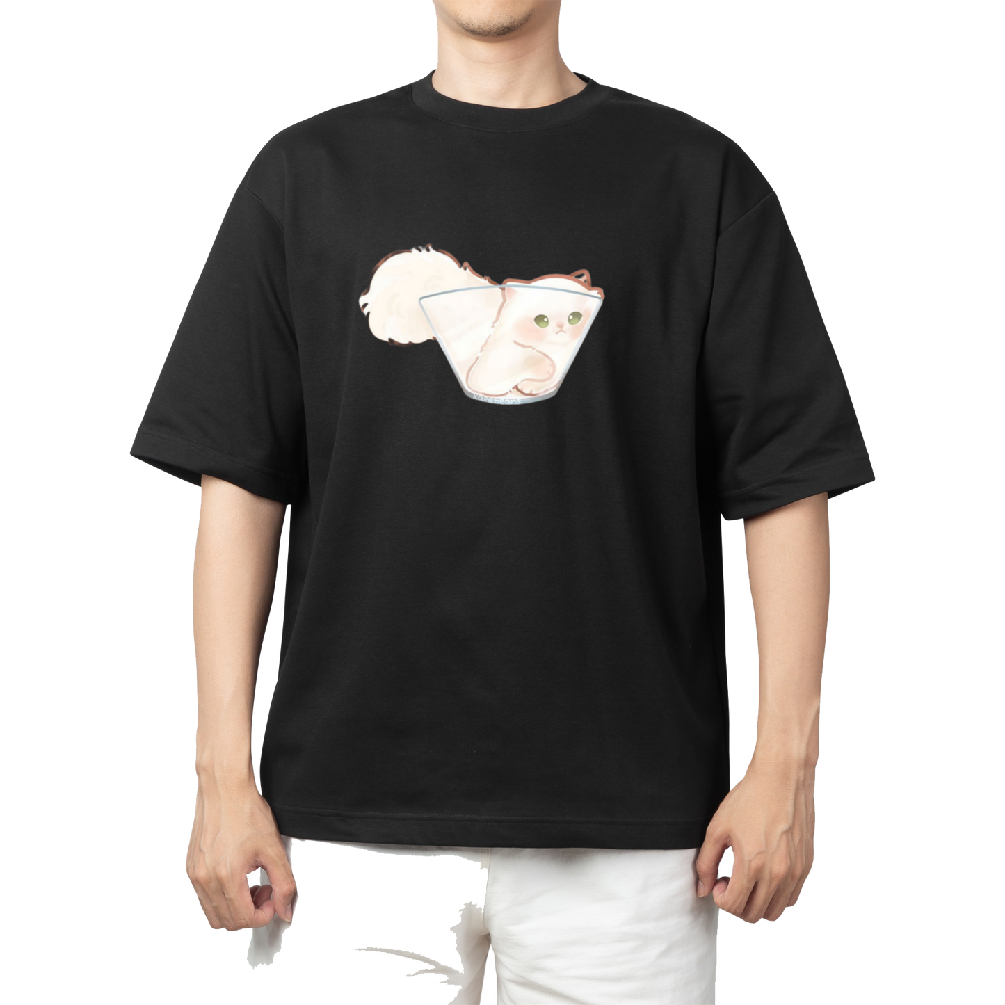 cat One Size t- shirt Black 25