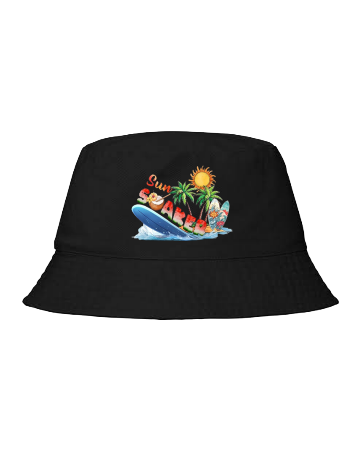 Summer Vibes Bucket hat Fishman hat cap Black 25