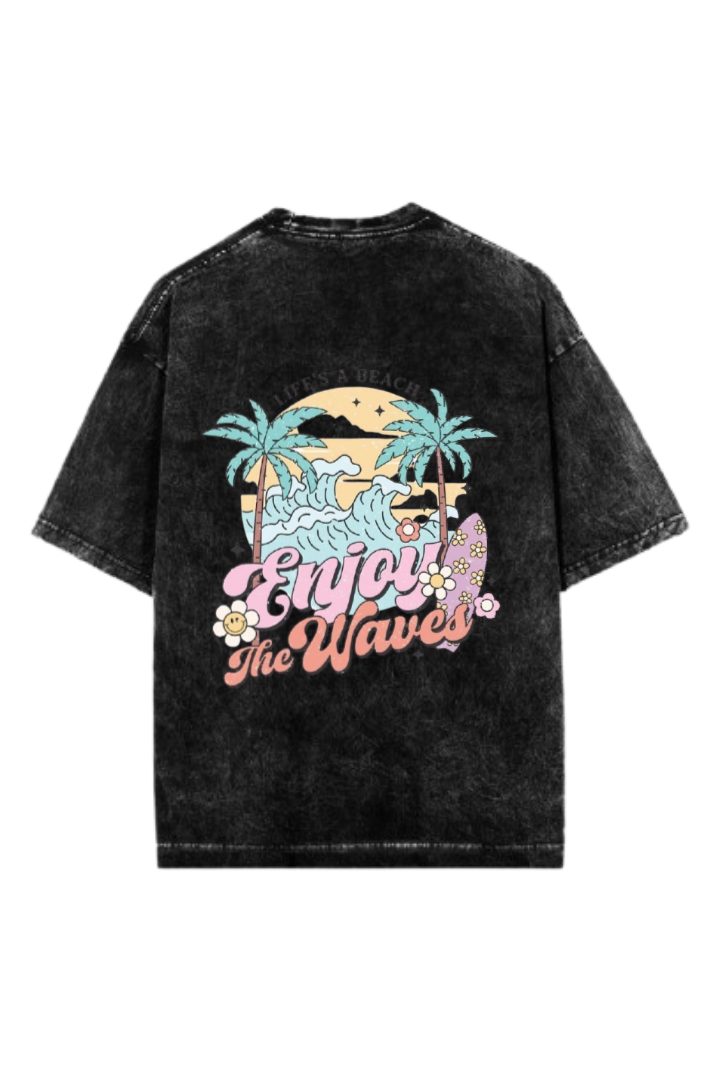 Summer Vibes One Size t- shirt Washed Back 25