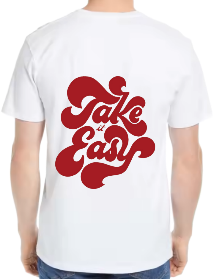 Take It Easy t- shirt One Size White back 25
