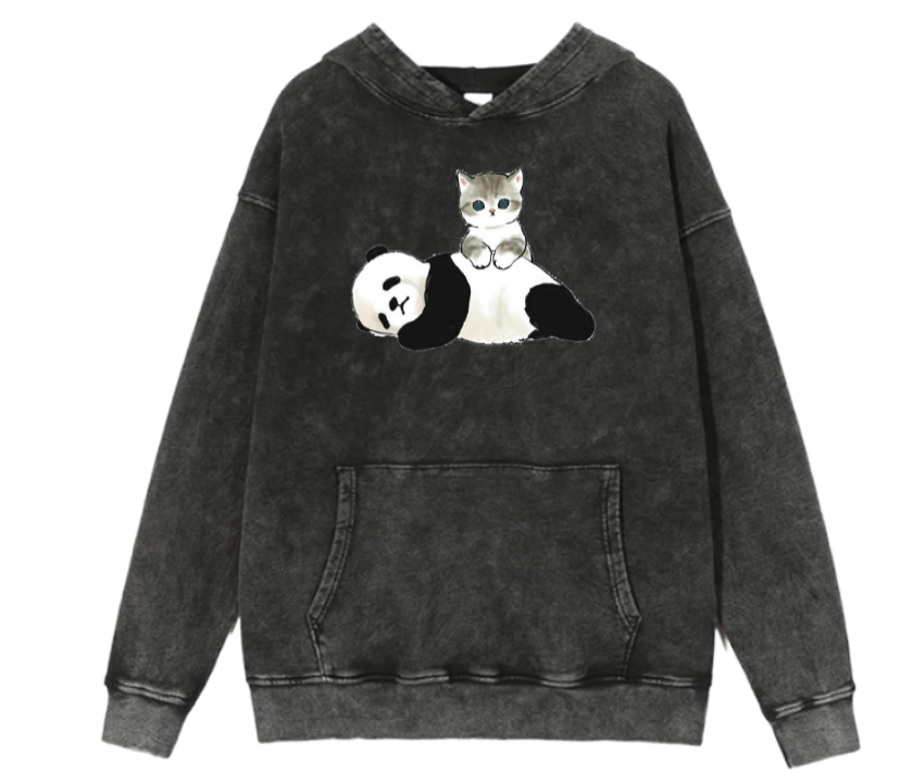 PANDA Oversize Hoodie Washed 25
