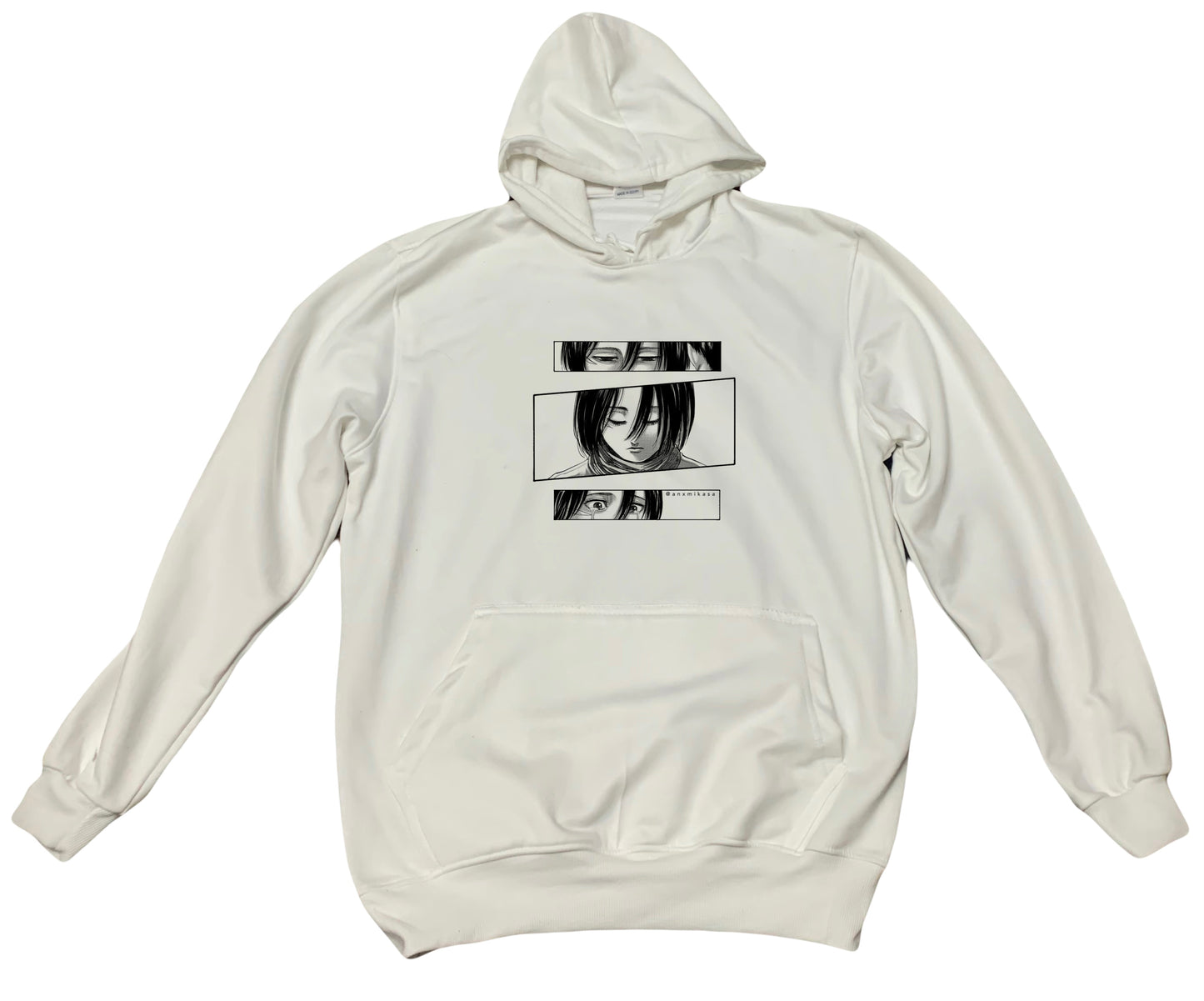 Anime Attack on titan shingeki no kyojin eren levi mikasa Aot White Oversize HOODIE 26