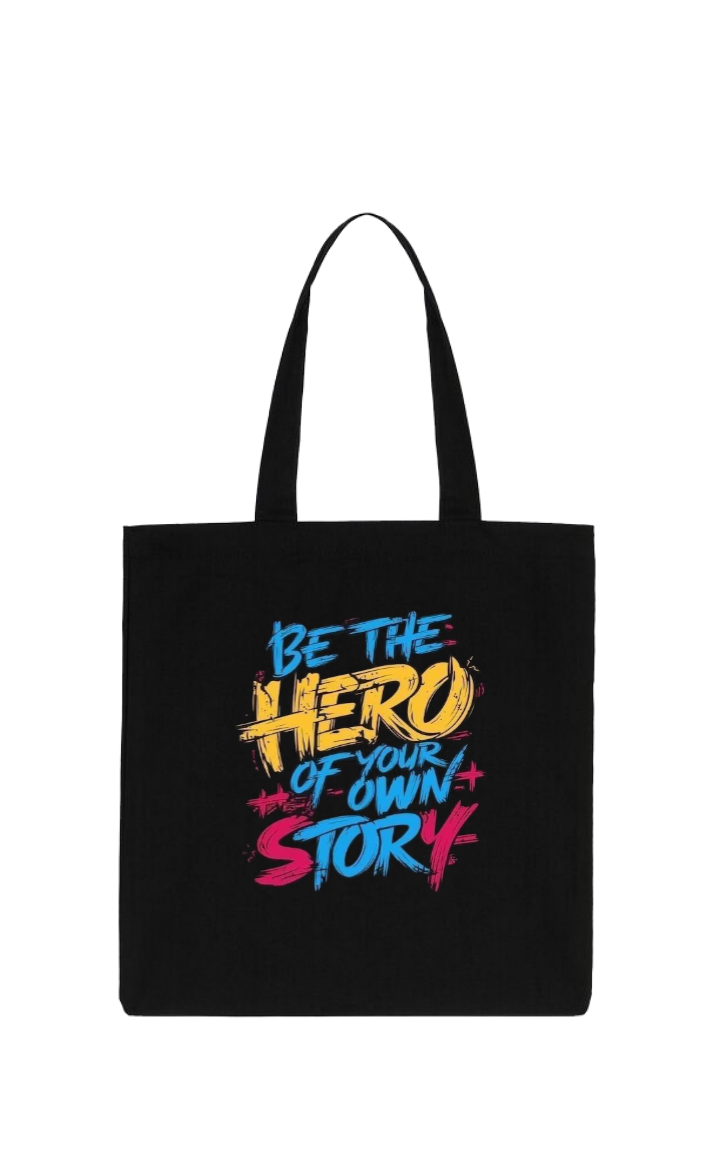 BE THE YOUR HERO OF WIN+ STORY Tote bag Black 213