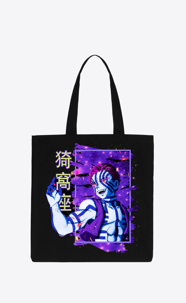 Anime Demon slayer nezuko tanjiro tote bag Black 26