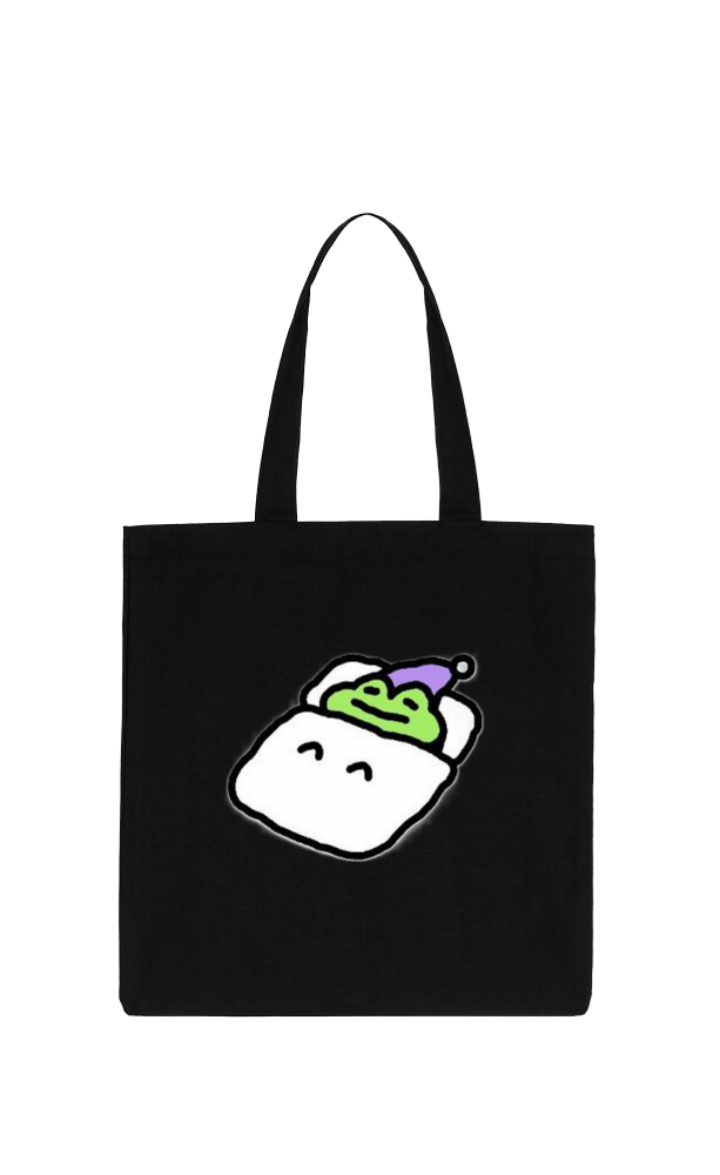 Frog tote bag Black 26