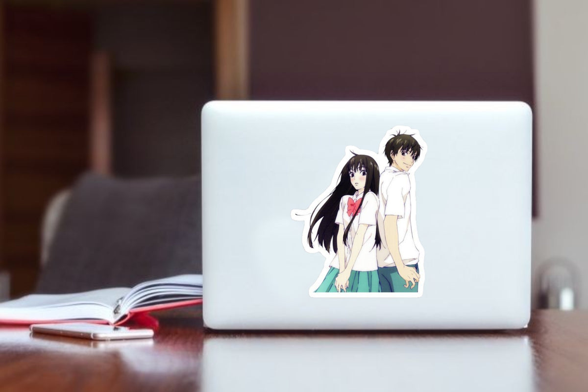 Kimi ni Todoke Anime Sticker, Sawako and Kazehaya Cute Romance Waterproof Vinyl Decal for Laptop, Water Bottle, Hydro Flask, and Journal