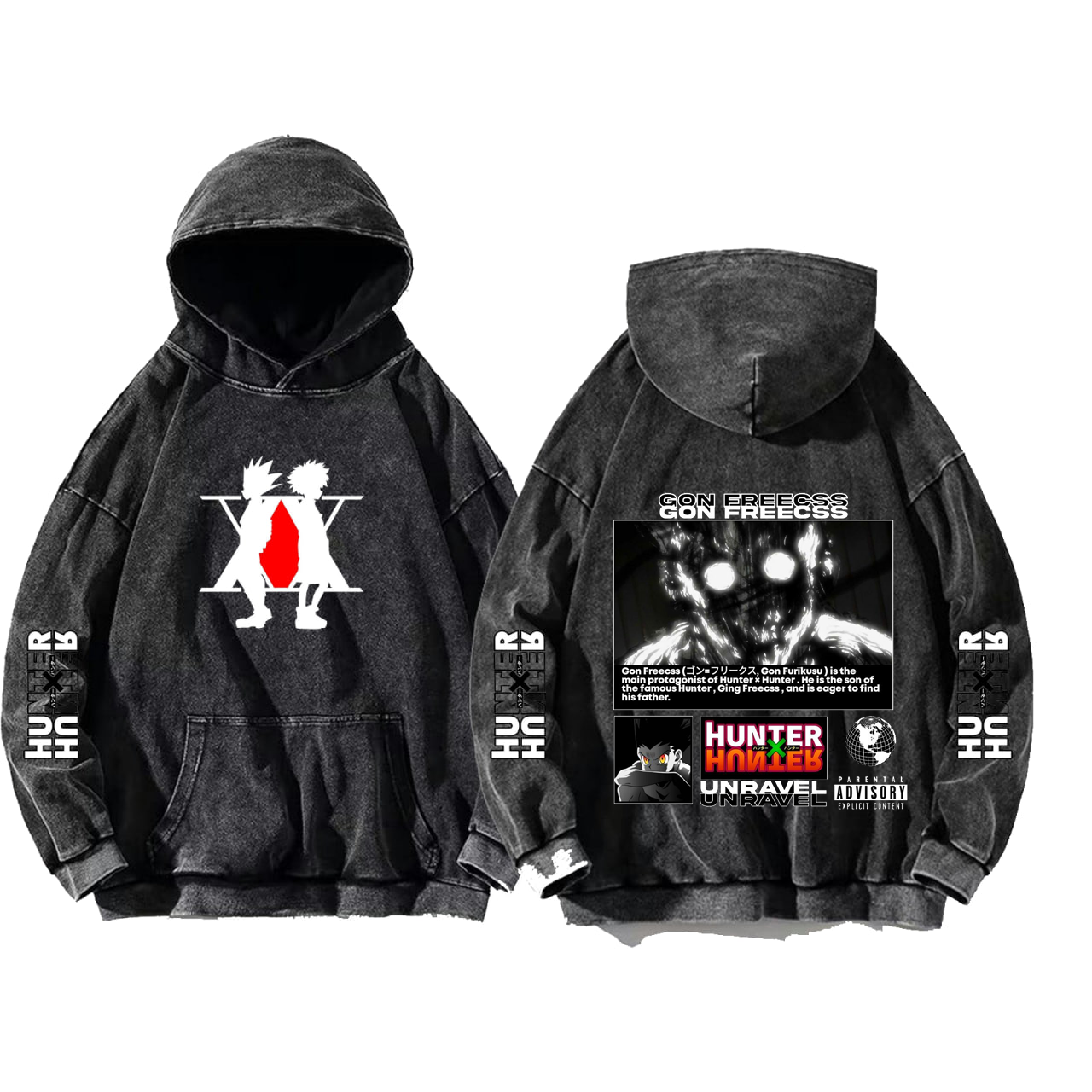 Hunter × Hunter One Size hoodie Washed Back 26