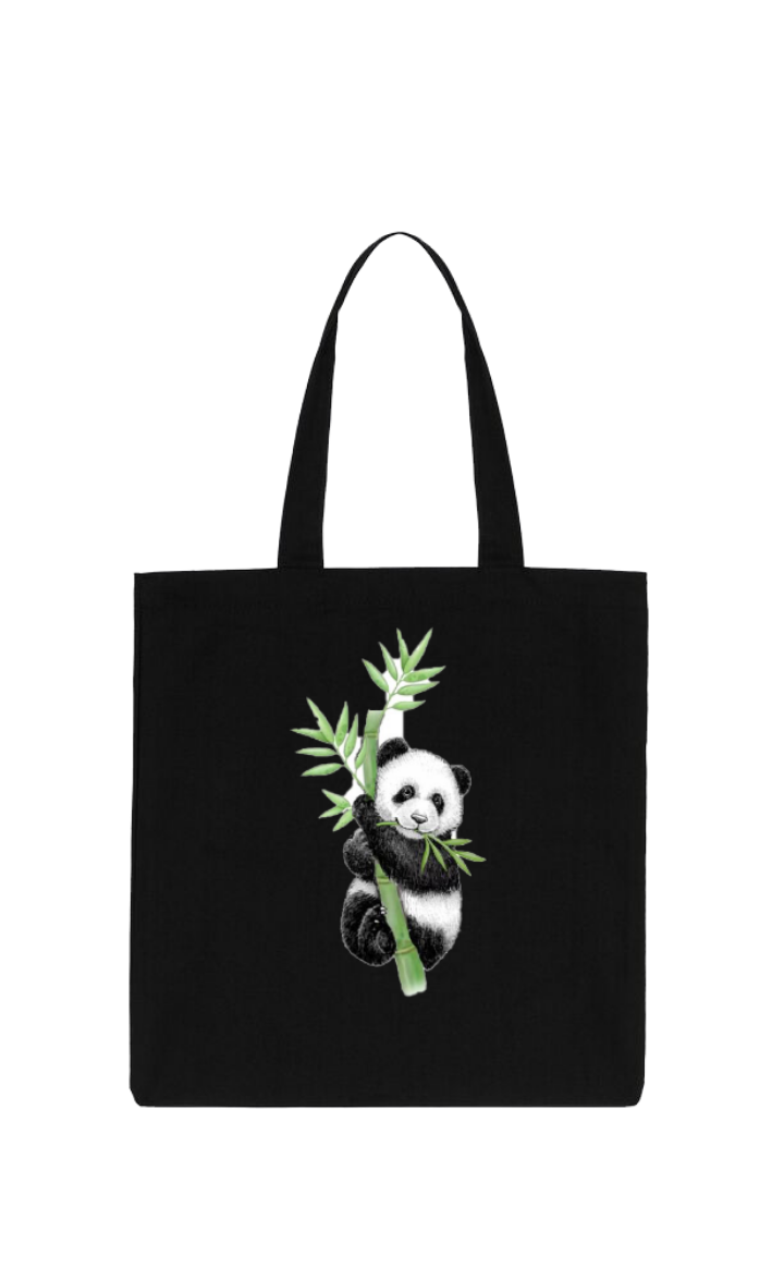 PANDA tote bag Black 26