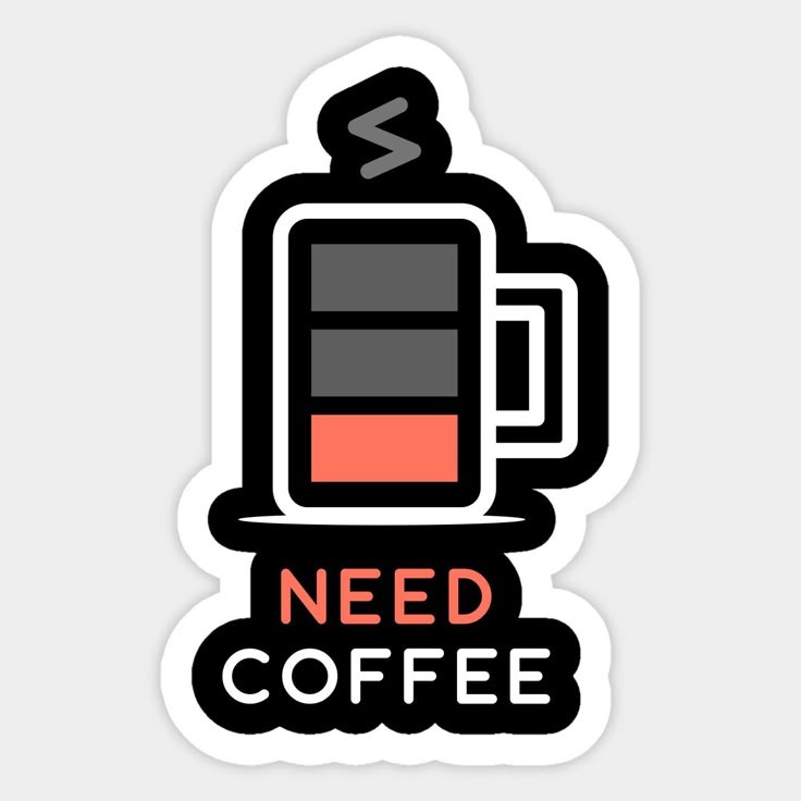 Sticker coffee NEED COFFEE 27