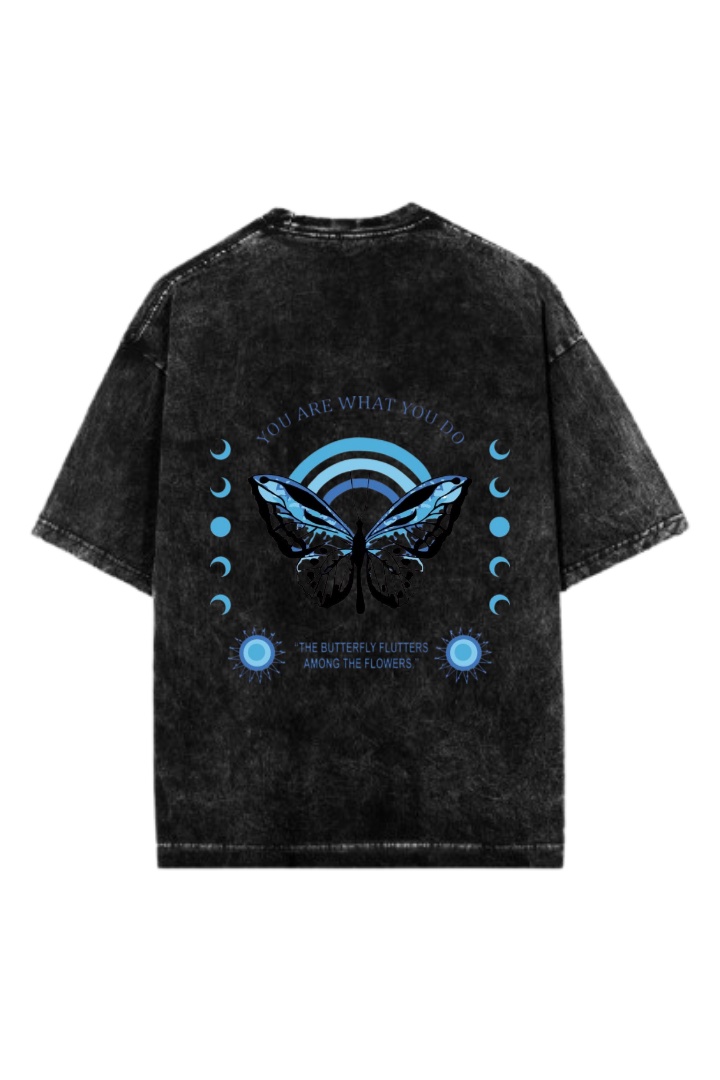 butterflies One Size t- shirt Washed Back 26