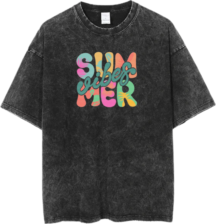 Summer Vibes One Size t- shirt Washed 22